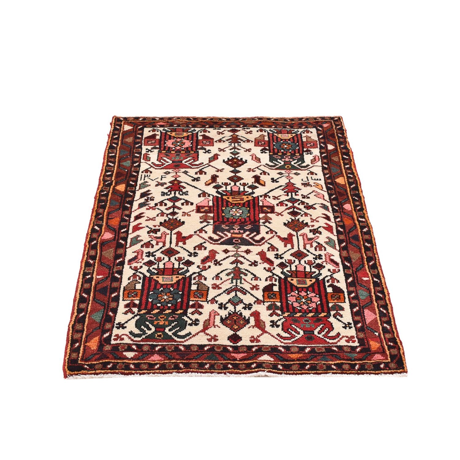 Alfombra persa - Nómada - 123 x 88 cm - multicolor