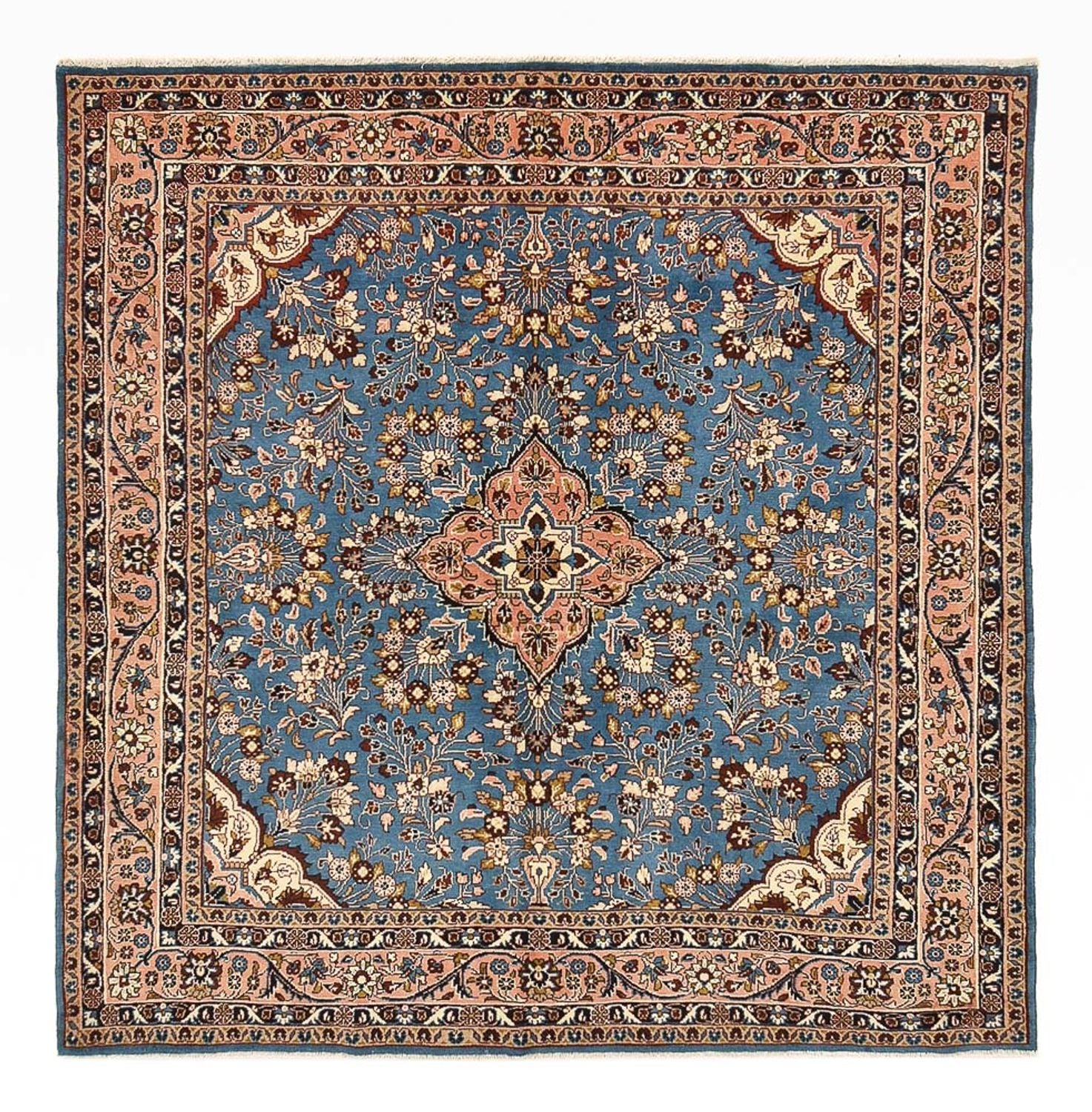 Alfombra persa - Nómada cuadrado  - 211 x 206 cm - azul