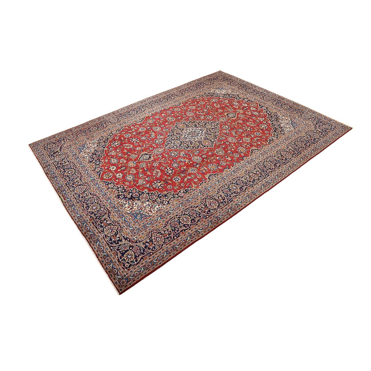 Alfombra persa - Keshan - 409 x 301 cm - rojo
