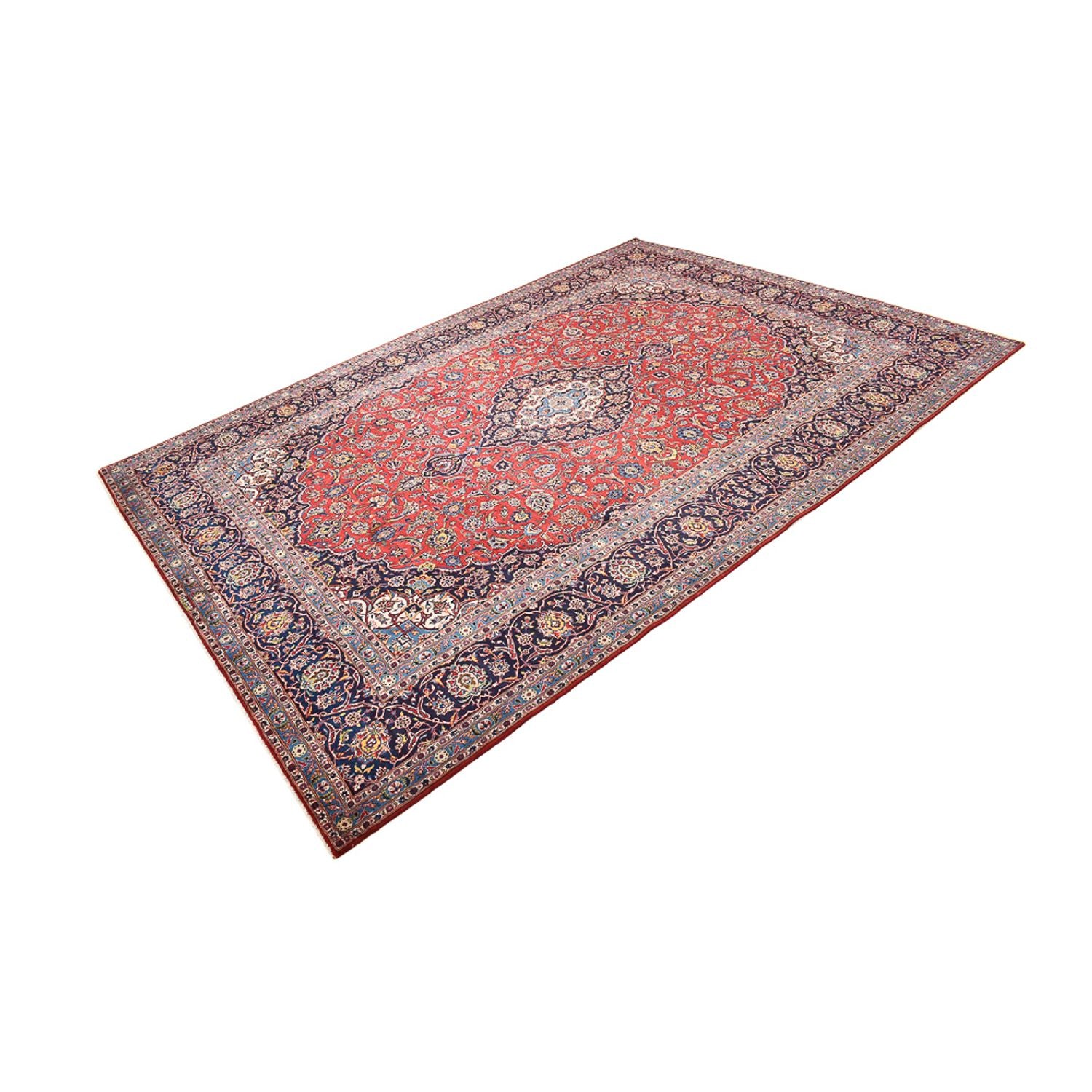Alfombra persa - Keshan - 420 x 302 cm - rojo