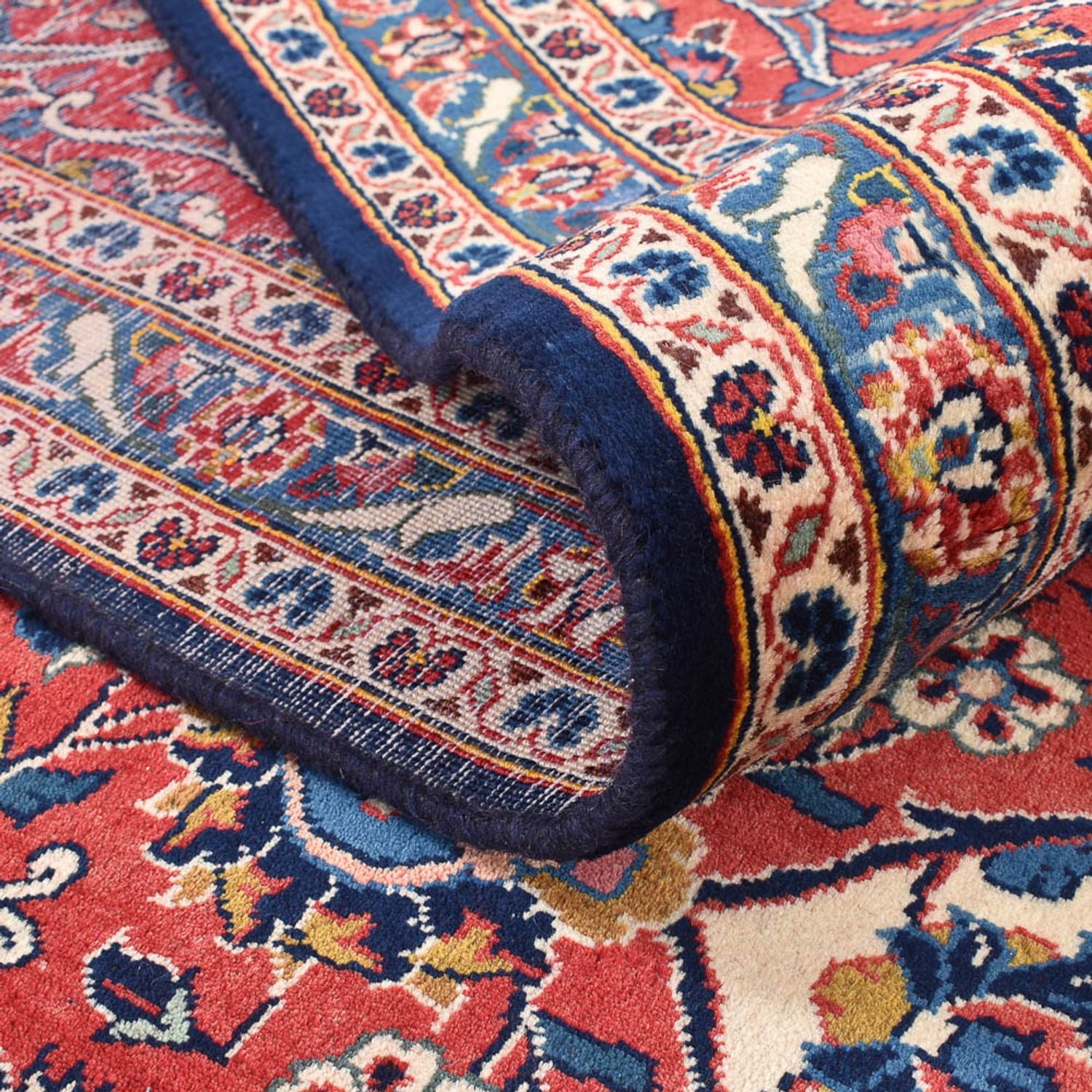 Alfombra persa - Keshan - 407 x 300 cm - azul oscuro