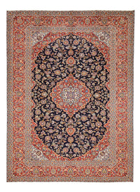 Alfombra persa - Keshan - 398 x 295 cm - azul oscuro