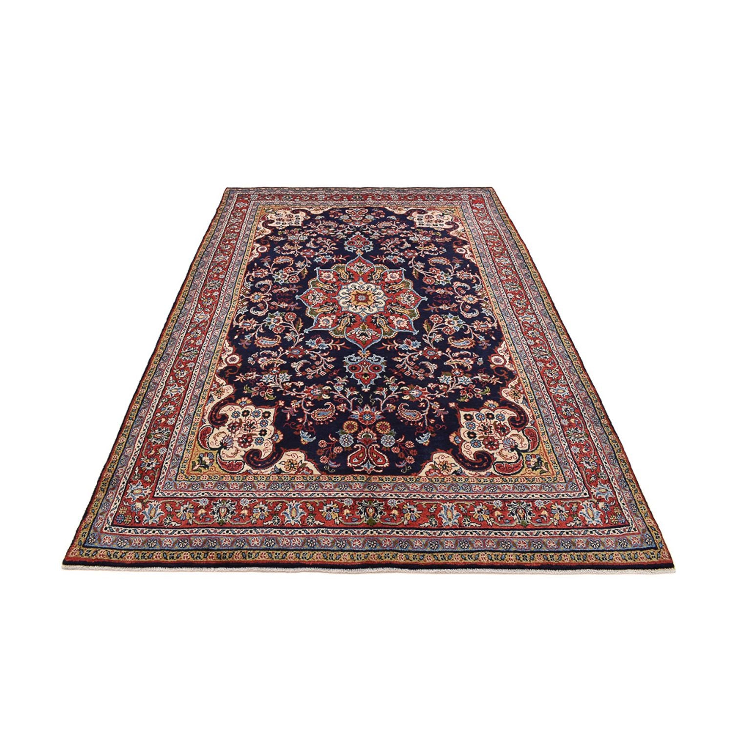 Alfombra persa - Nómada - 297 x 193 cm - azul oscuro