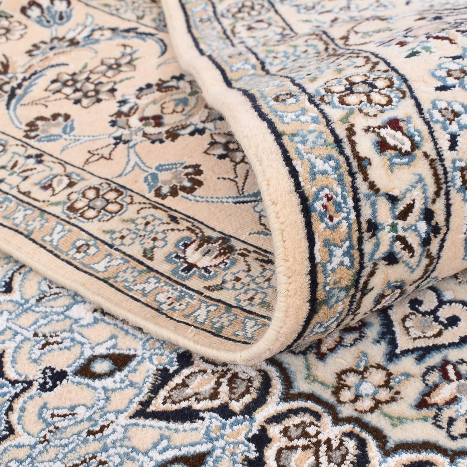 Alfombra Persa - Nain - Real - 312 x 209 cm - blanco