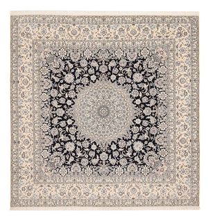 Alfombra Persa - Nain - Real cuadrado  - 310 x 305 cm - azul oscuro