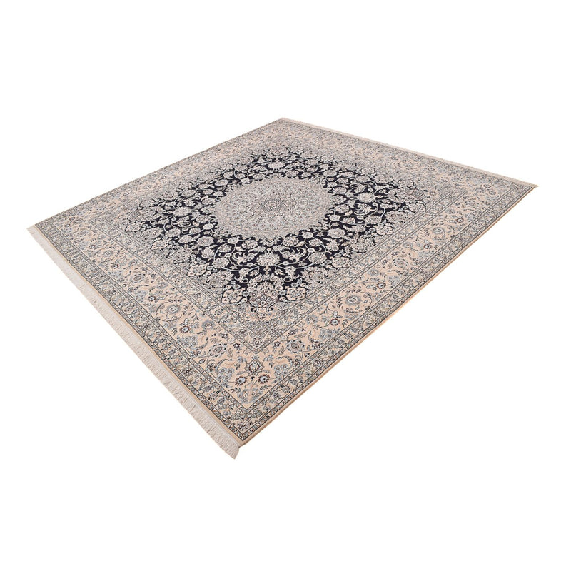 Alfombra Persa - Nain - Real cuadrado  - 310 x 305 cm - azul oscuro
