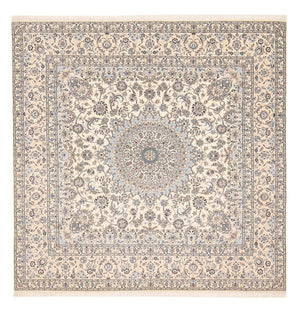 Alfombra Persa - Nain - Real cuadrado  - 308 x 303 cm - blanco