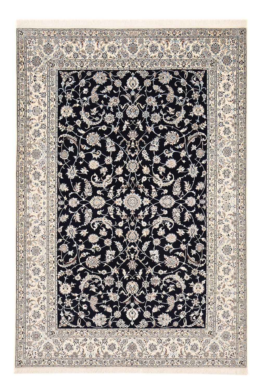 Alfombra Persa - Nain - Prima - 297 x 209 cm - azul oscuro