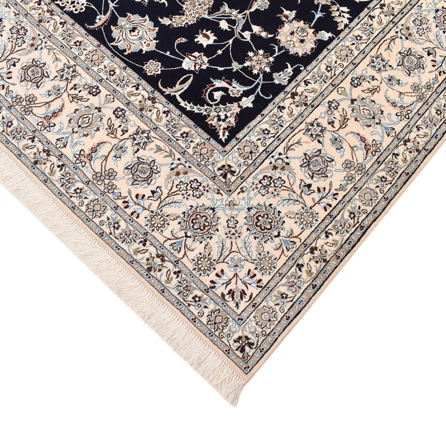 Alfombra Persa - Nain - Prima - 297 x 209 cm - azul oscuro