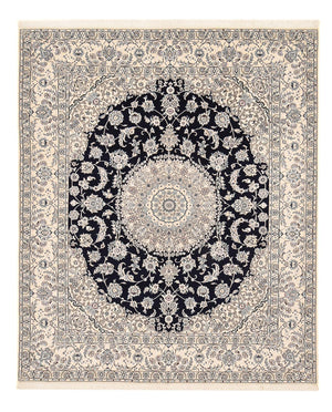 Alfombra Persa - Nain - Real - 303 x 250 cm - azul oscuro
