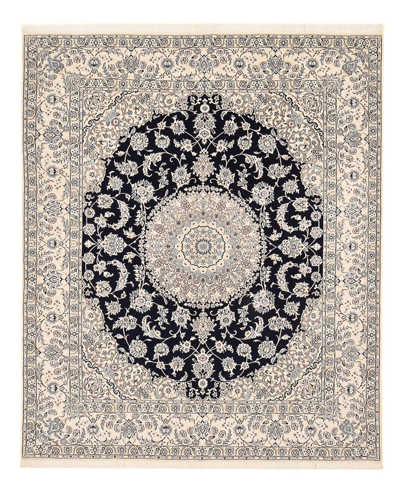 Alfombra Persa - Nain - Real - 303 x 250 cm - azul oscuro