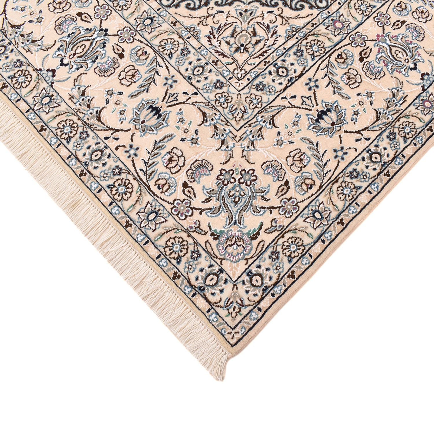 Alfombra Persa - Nain - Real - 303 x 250 cm - azul oscuro