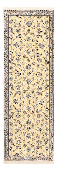 Alfombra de pasillo Alfombra Persa - Nain - Real - 269 x 88 cm - beige claro