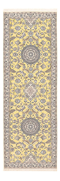 Alfombra de pasillo Alfombra Persa - Nain - Real - 273 x 88 cm - amarillo