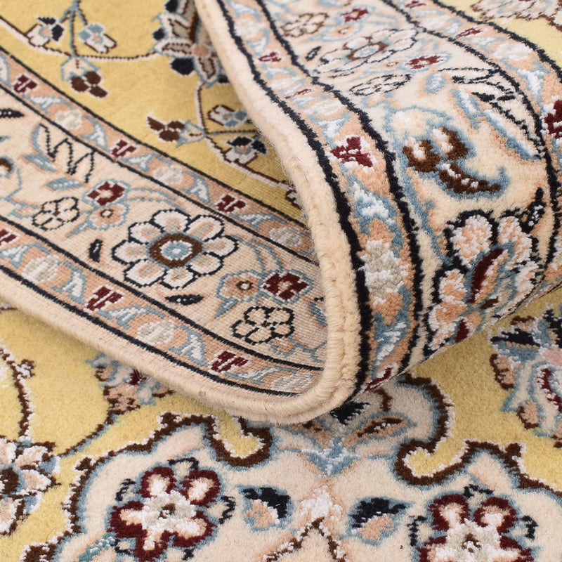Alfombra de pasillo Alfombra Persa - Nain - Real - 273 x 88 cm - amarillo