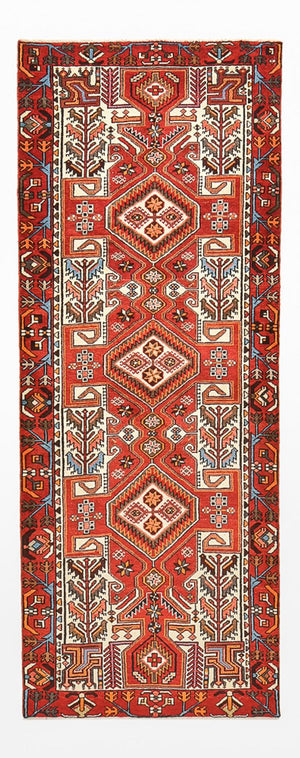 Alfombra de pasillo Alfombra persa - Nómada - 300 x 112 cm - rojo claro