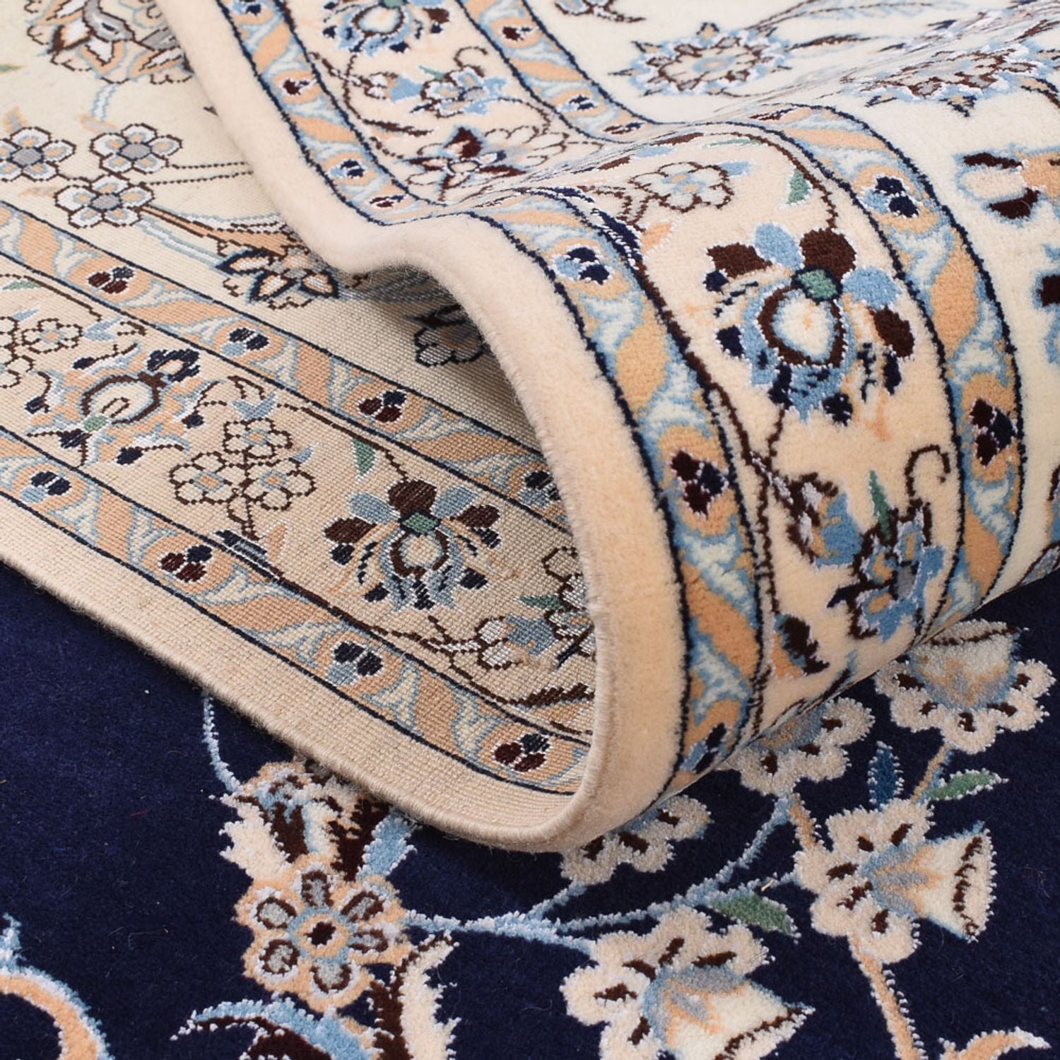 Alfombra Persa - Nain - Prima - 304 x 258 cm - azul oscuro
