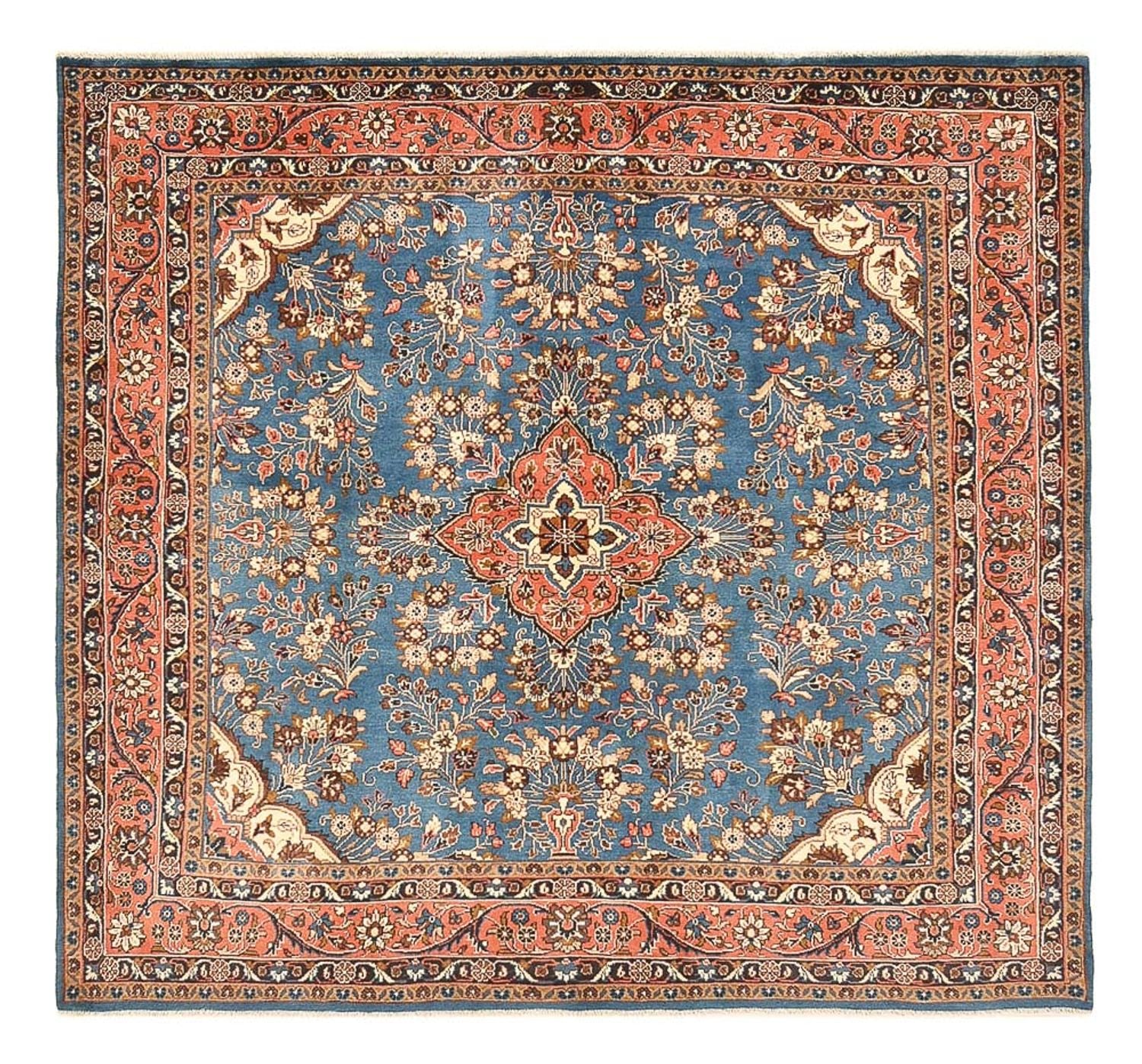 Alfombra persa - Nómada cuadrado  - 200 x 207 cm - azul