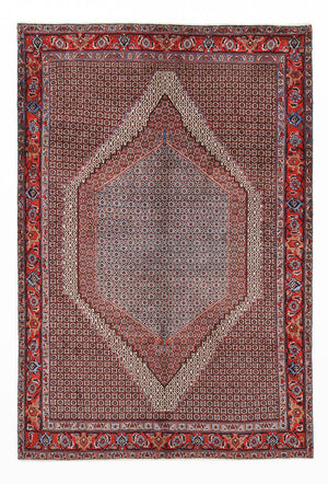 Alfombra persa - Clásica - 296 x 196 cm - rojo burdeos