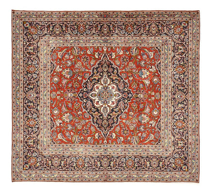 Alfombra persa - Keshan - 253 x 225 cm - rojo