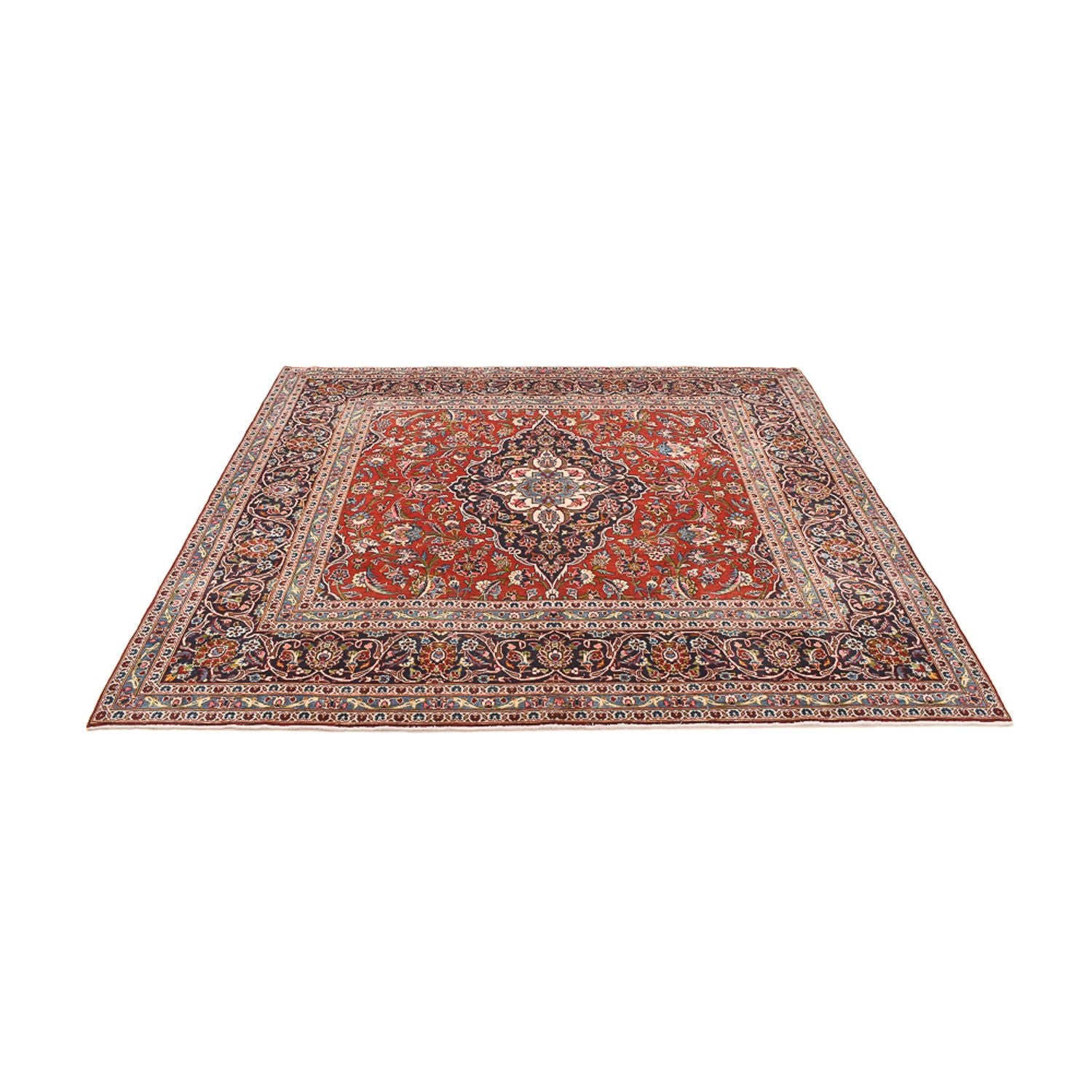 Alfombra persa - Keshan - 253 x 225 cm - rojo