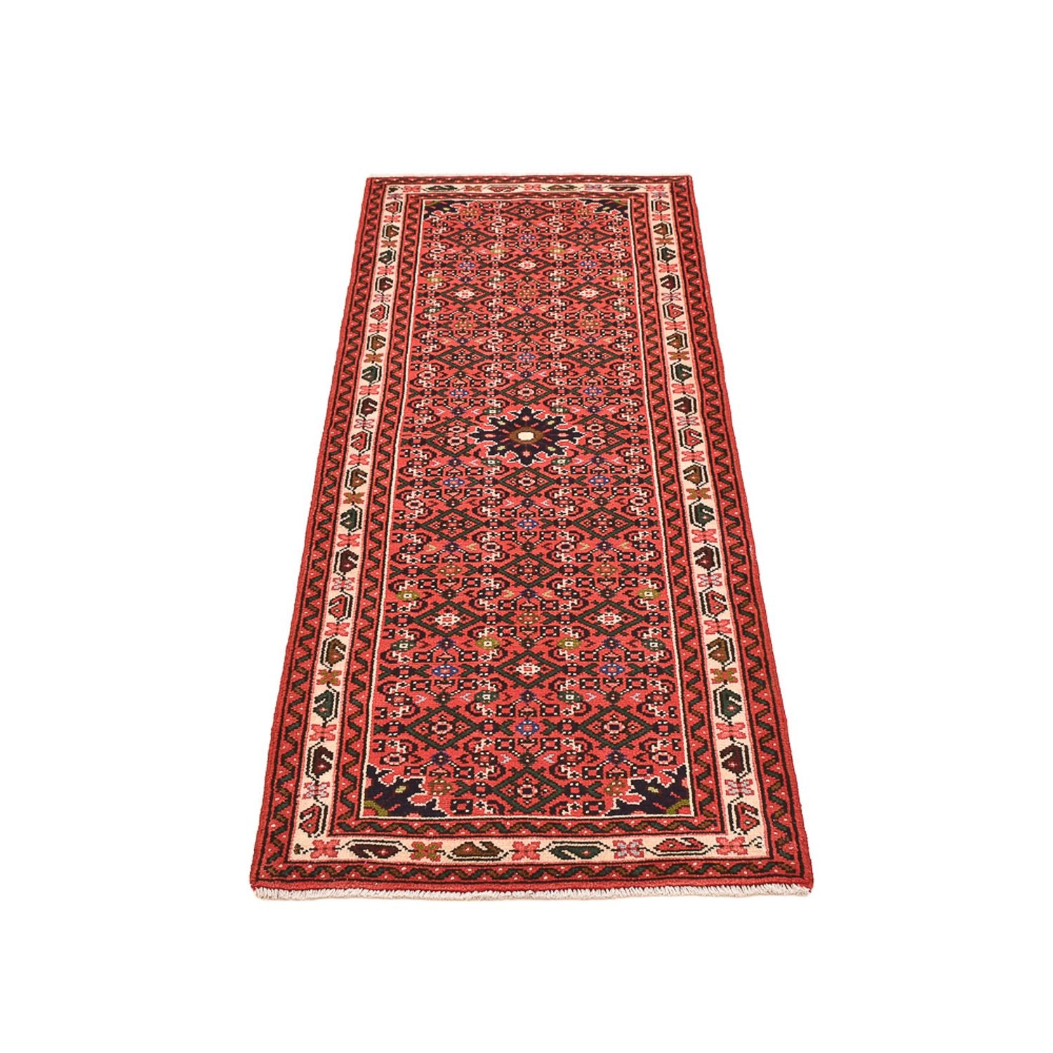 Alfombra de pasillo Alfombra persa - Nómada - 196 x 68 cm - rojo claro