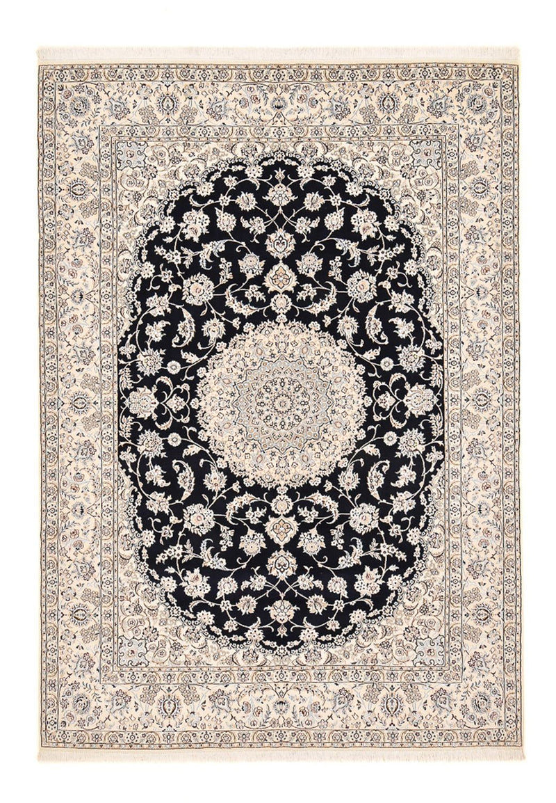Alfombra Persa - Nain - Real - 356 x 251 cm - azul oscuro