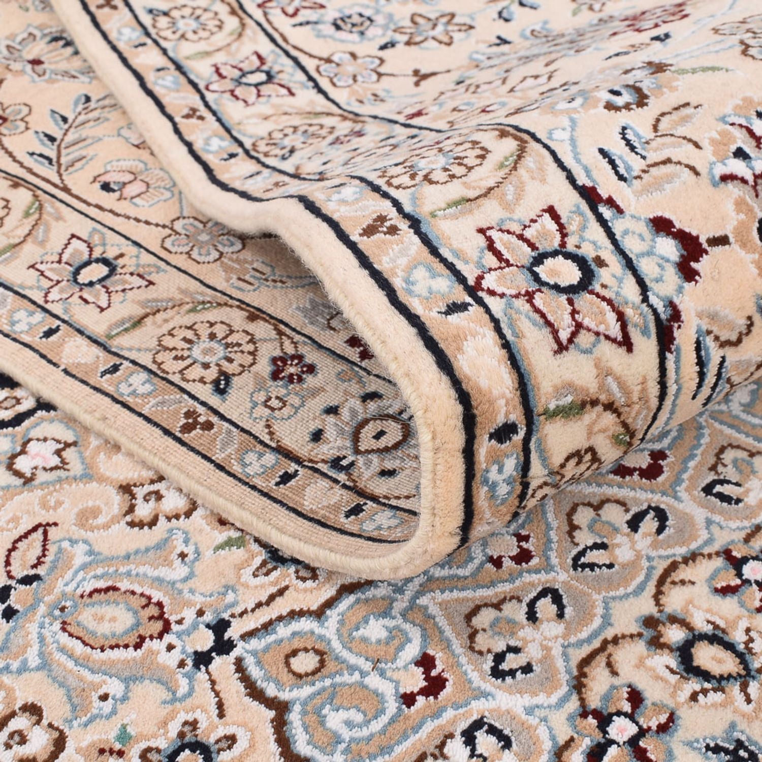 Alfombra Persa - Nain - Real - 356 x 251 cm - azul oscuro