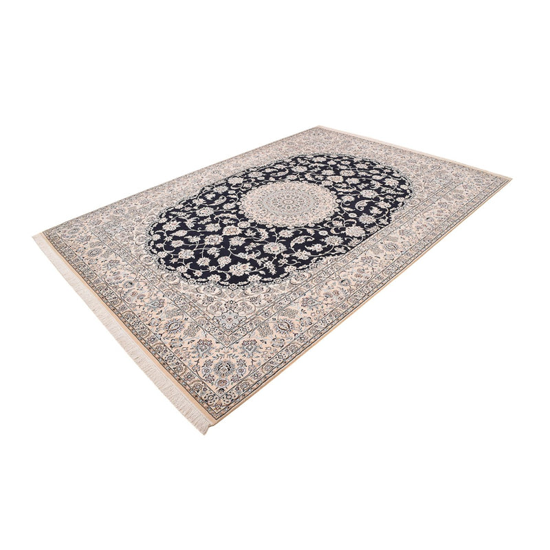 Alfombra Persa - Nain - Real - 356 x 251 cm - azul oscuro