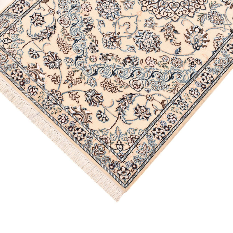 Alfombra de pasillo Alfombra Persa - Nain - Real - 303 x 86 cm - blanco