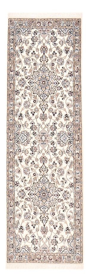 Alfombra de pasillo Alfombra Persa - Nain - Real - 219 x 70 cm - blanco