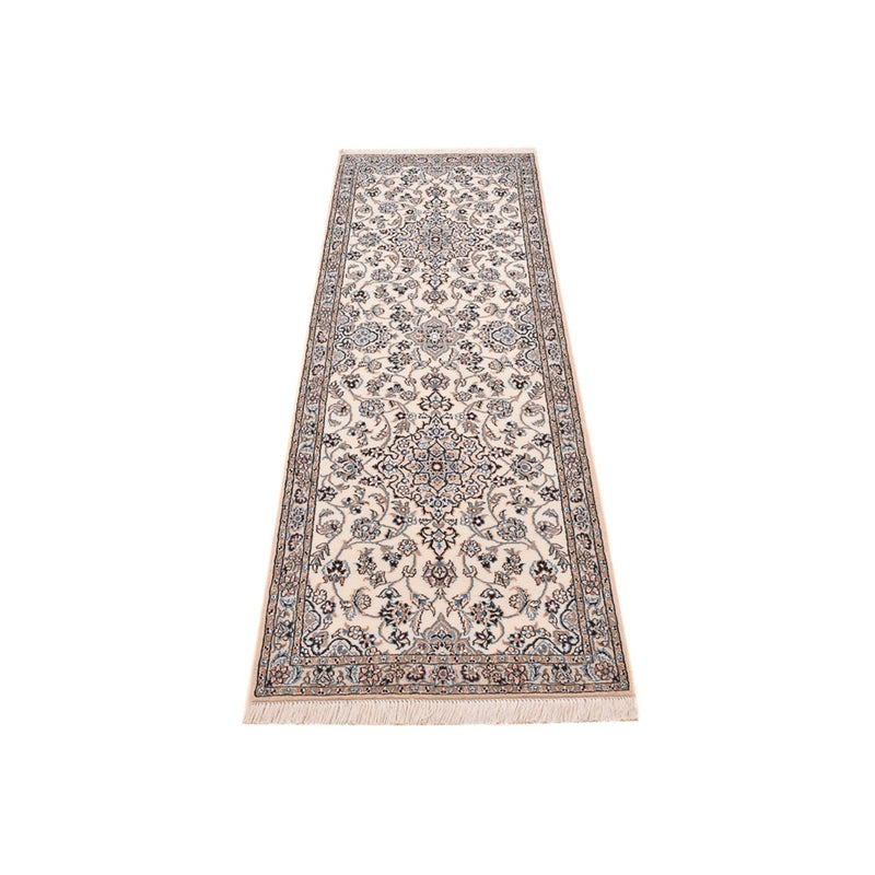 Alfombra de pasillo Alfombra Persa - Nain - Real - 219 x 70 cm - blanco