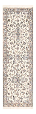 Alfombra de pasillo Alfombra Persa - Nain - Real - 225 x 70 cm - blanco