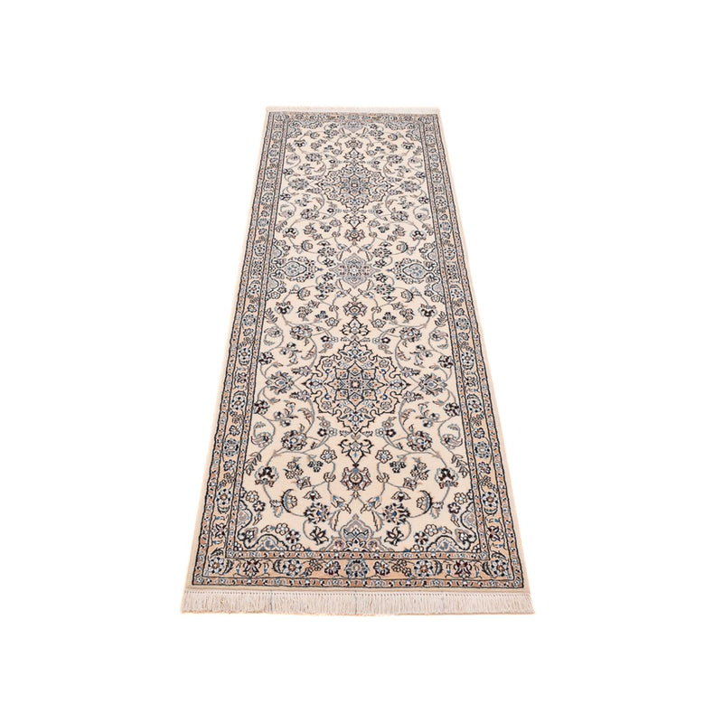 Alfombra de pasillo Alfombra Persa - Nain - Real - 225 x 70 cm - blanco