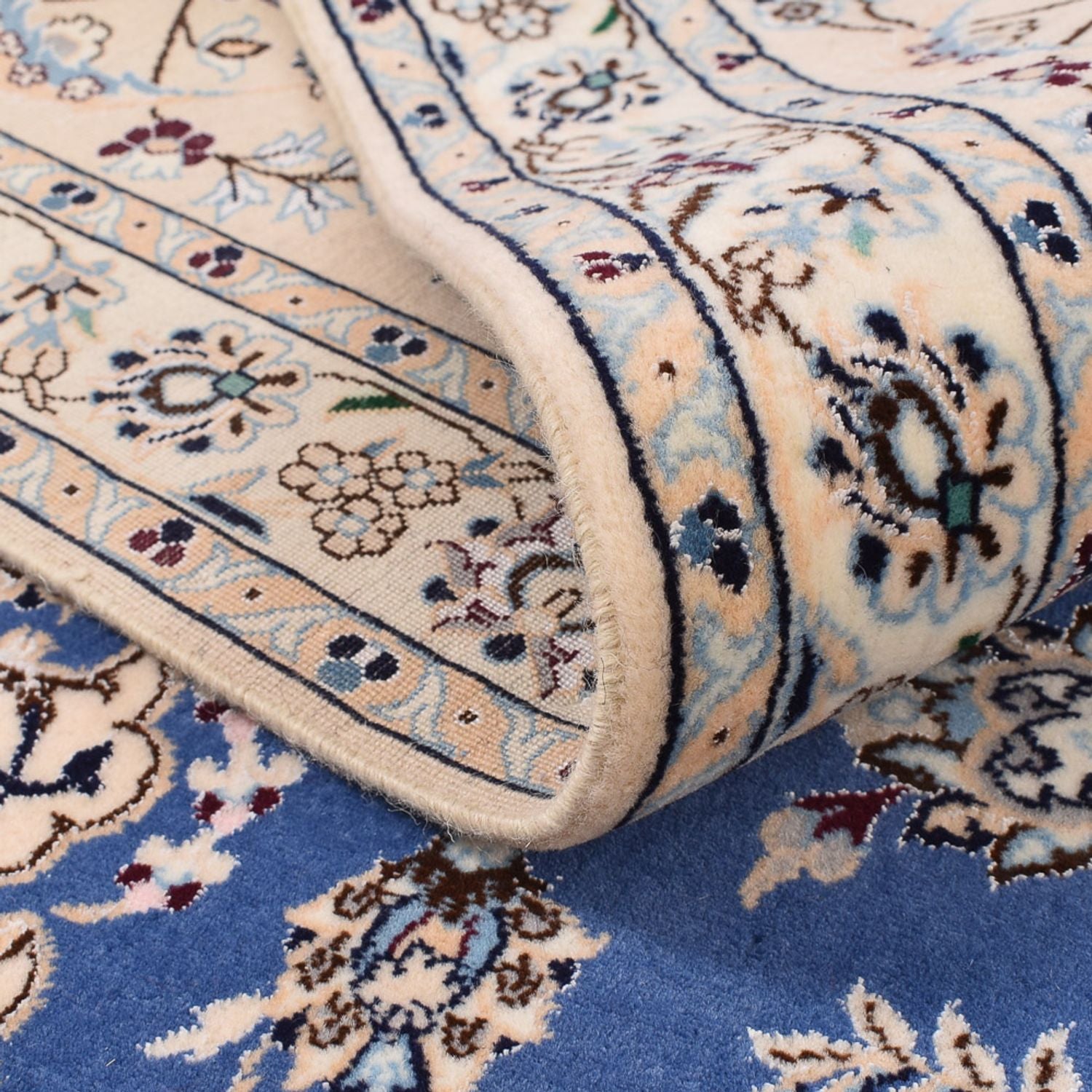 Alfombra Persa - Nain - Prima cuadrado  - 246 x 253 cm - azul