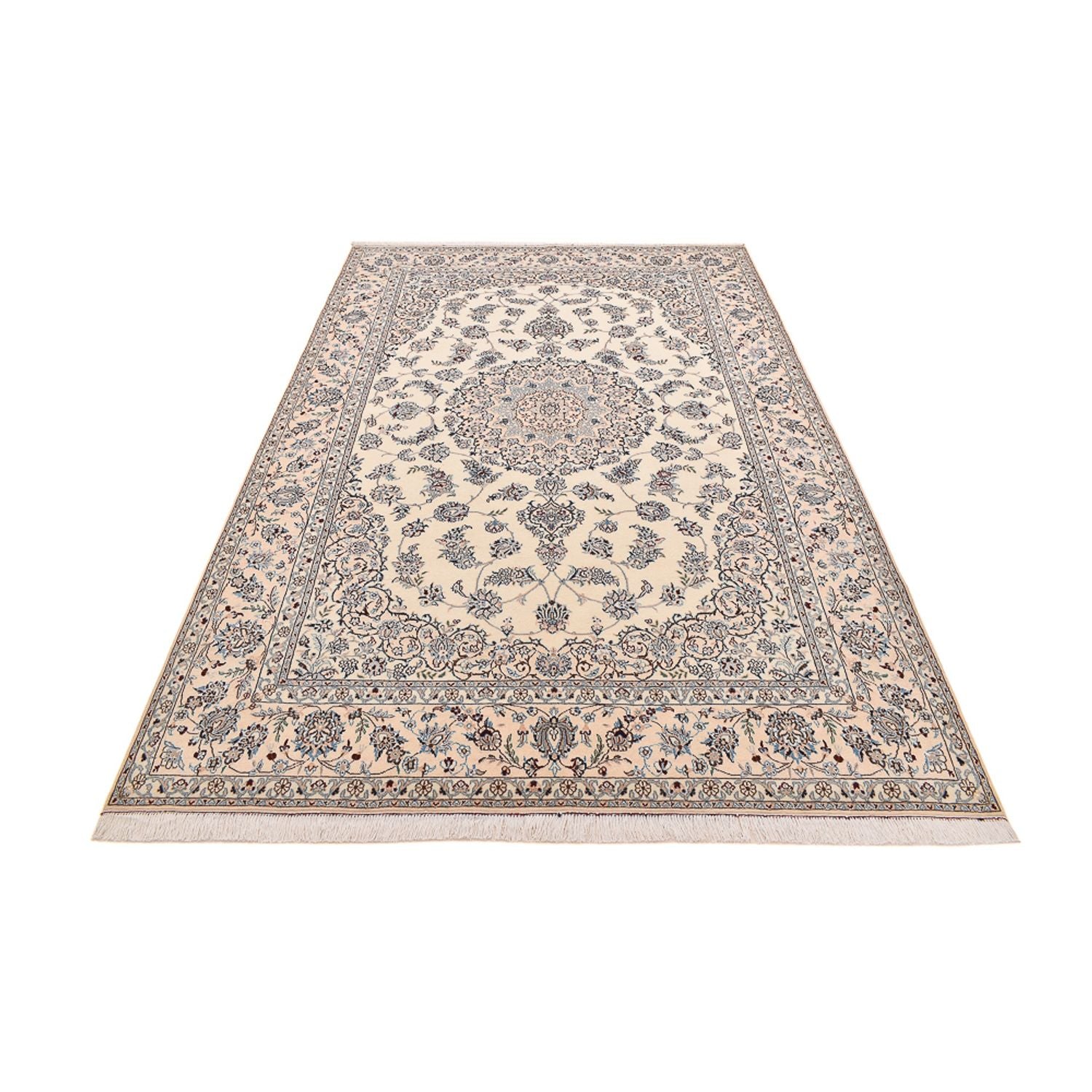 Alfombra Persa - Nain - Real - 312 x 210 cm - blanco
