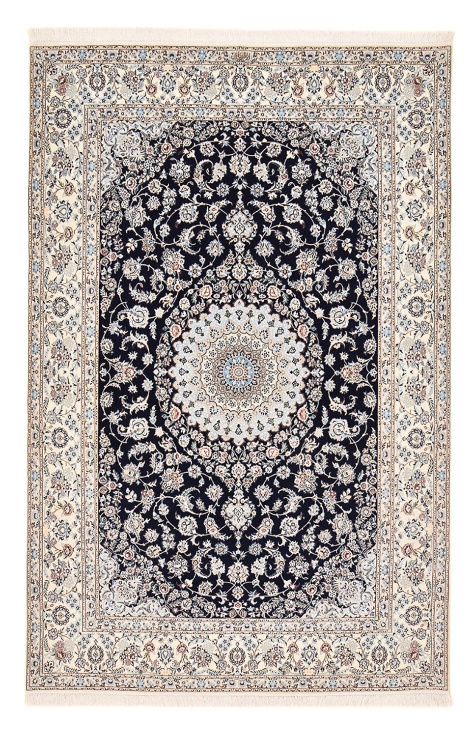 Alfombra Persa - Nain - Prima - 313 x 213 cm - azul oscuro
