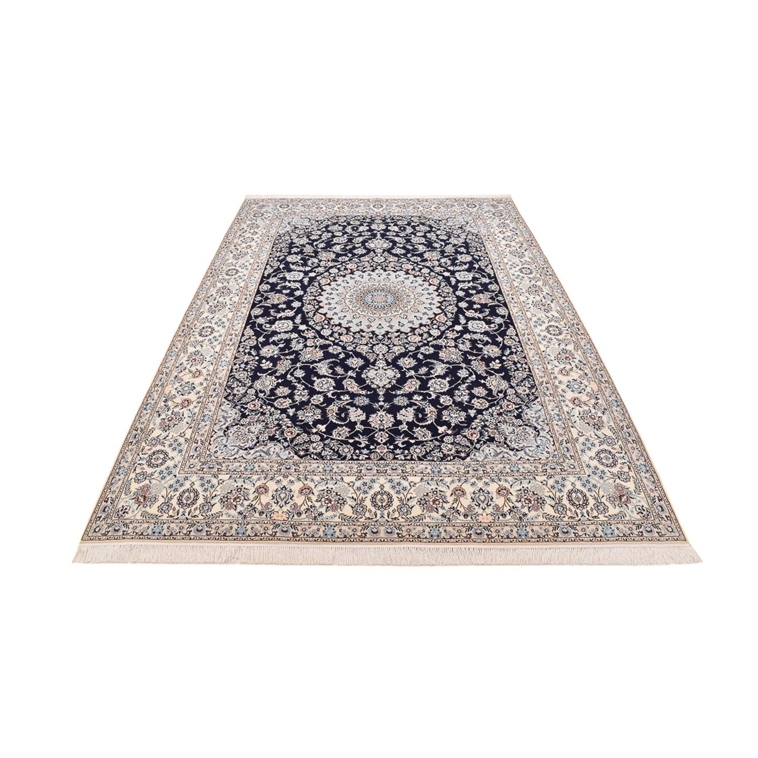 Alfombra Persa - Nain - Prima - 313 x 213 cm - azul oscuro