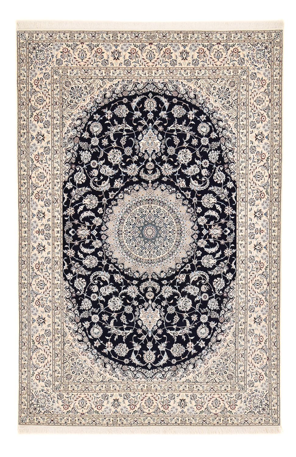 Alfombra Persa - Nain - Prima - 317 x 212 cm - azul oscuro