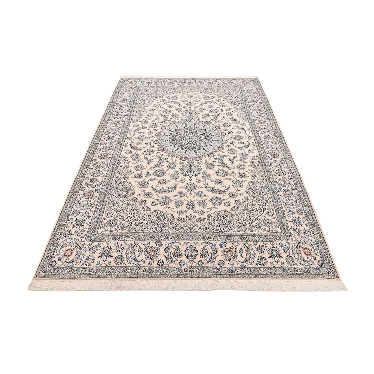 Alfombra Persa - Nain - Real - 305 x 200 cm - blanco