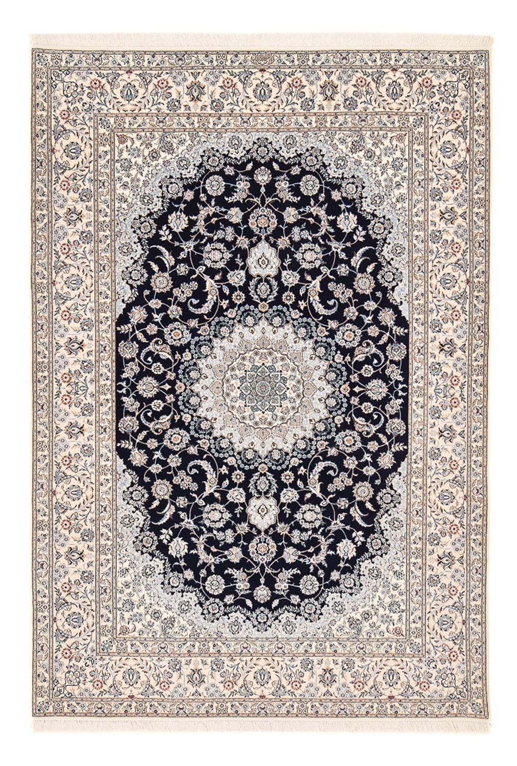 Alfombra Persa - Nain - Prima - 306 x 210 cm - azul oscuro