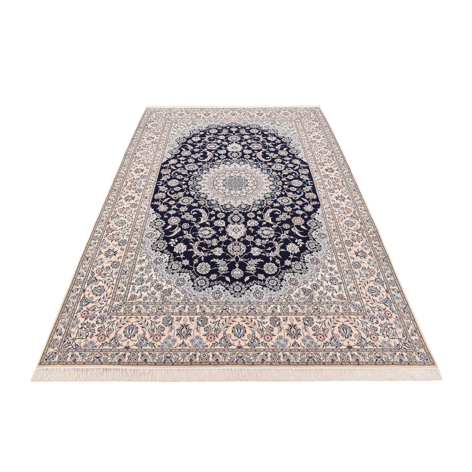 Alfombra Persa - Nain - Prima - 306 x 210 cm - azul oscuro