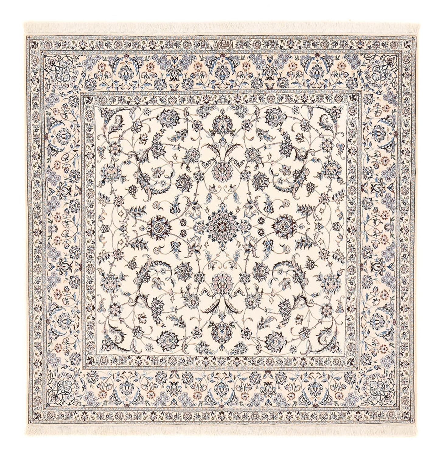 Alfombra Persa - Nain - Prima cuadrado  - 212 x 212 cm - blanco