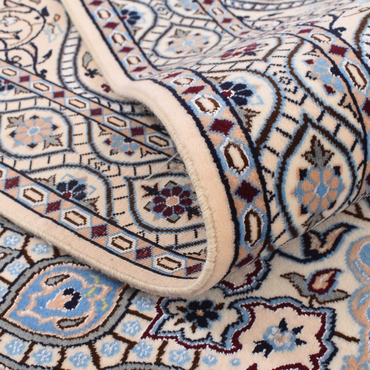 Alfombra Persa - Nain - Prima - 314 x 253 cm - azul claro