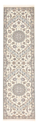 Alfombra de pasillo Alfombra Persa - Nain - Real - 330 x 90 cm - blanco