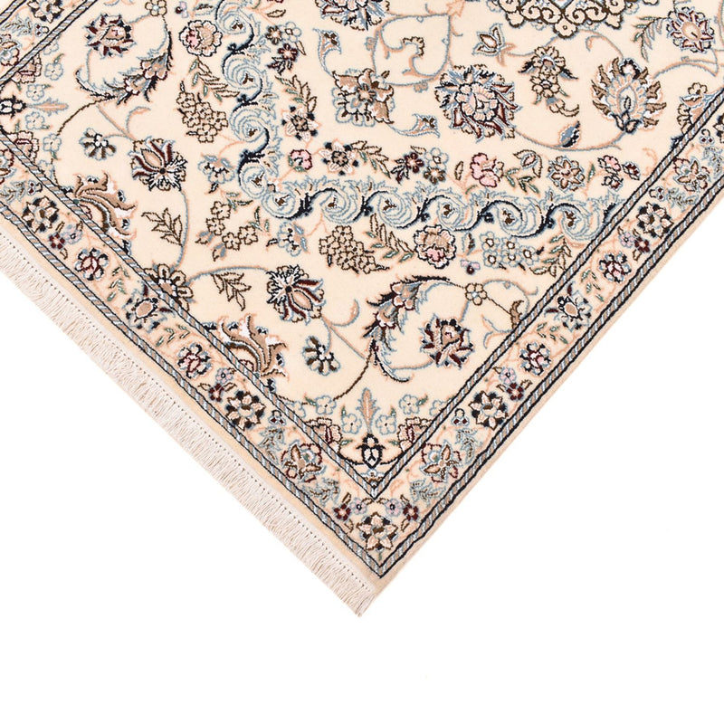 Alfombra de pasillo Alfombra Persa - Nain - Real - 330 x 90 cm - blanco