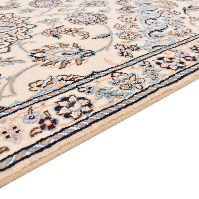 Alfombra de pasillo Alfombra Persa - Nain - Real - 330 x 90 cm - blanco