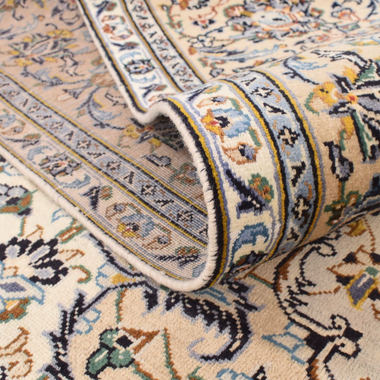 Alfombra persa - Keshan - 343 x 238 cm - beige claro
