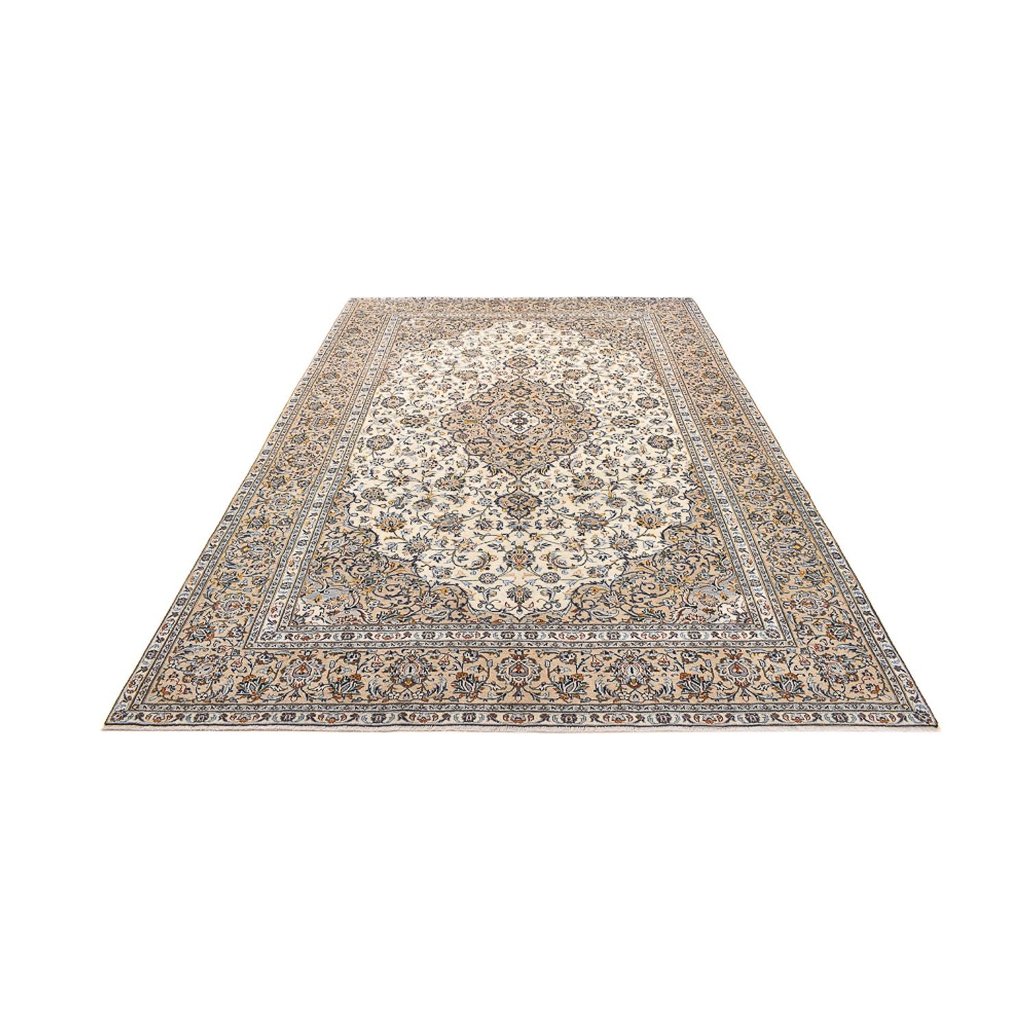 Alfombra persa - Keshan - 343 x 238 cm - beige claro