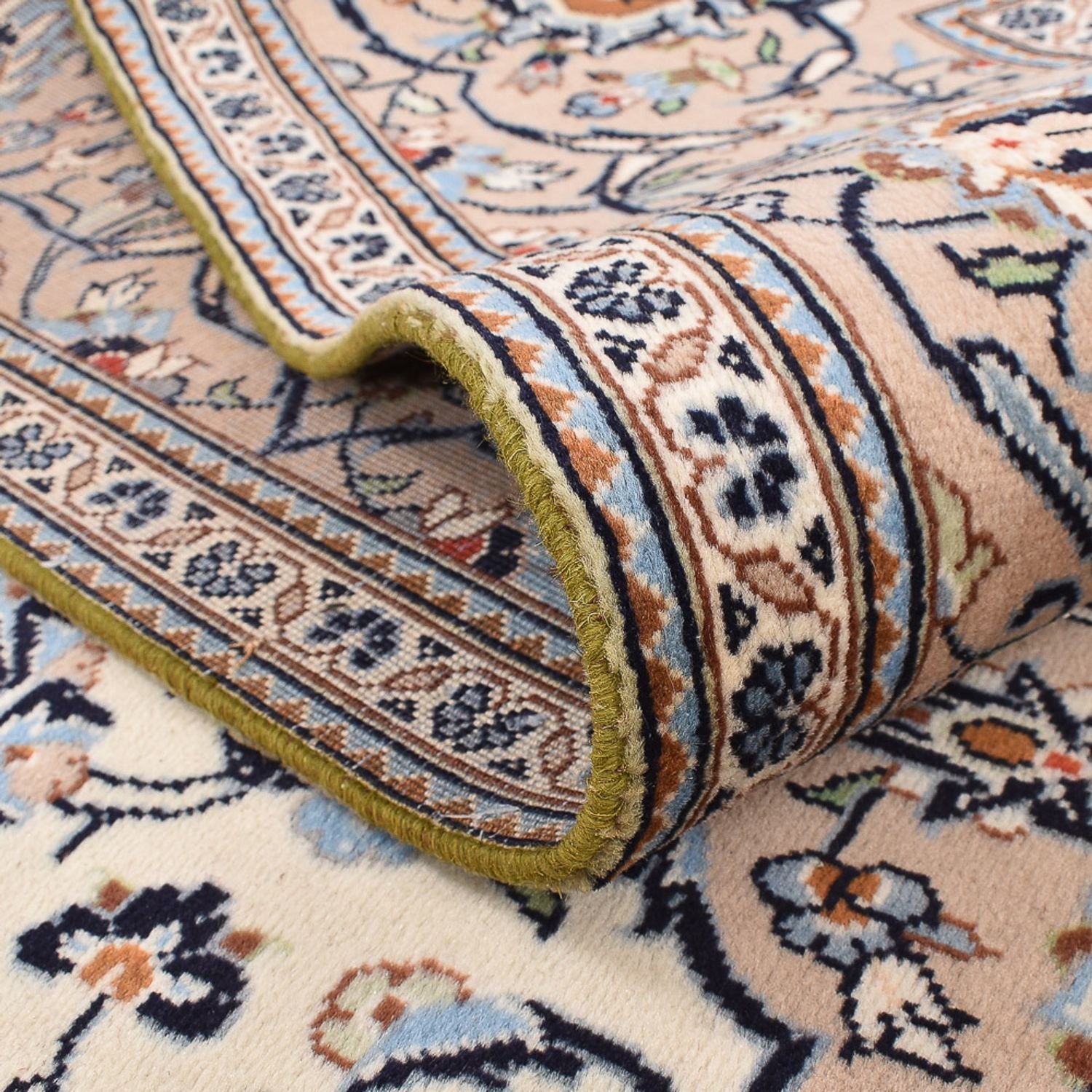 Alfombra persa - Keshan - 303 x 202 cm - beige oscuro